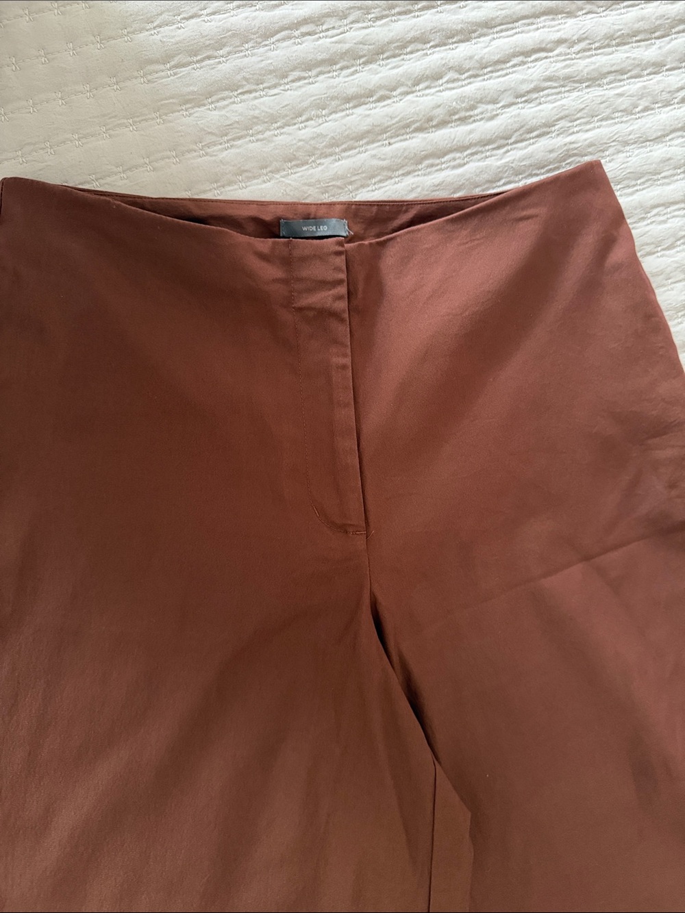 Super Wide Leg Crop Pants Dark Brown Sz 6 Great Fall Add - Picture 2 of 7